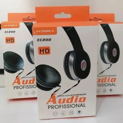 Fone HeadPhone / HeadSet Fio Ecooda EC200 HD (Áudio Profissional) P2