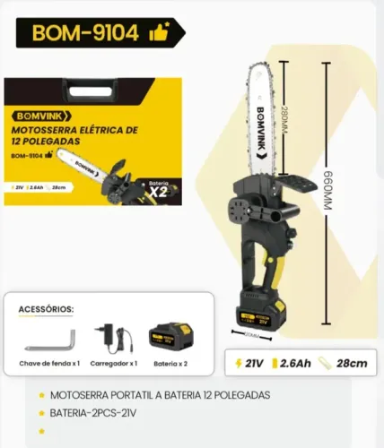MOTOSSERRA ELÉTRICA DE 12 POLEGADAS-BOM-9104