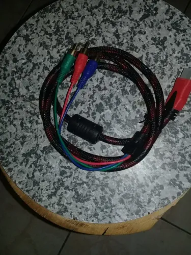cabo hdmi macho x cabo rca com 3 pinos 1,5 mt