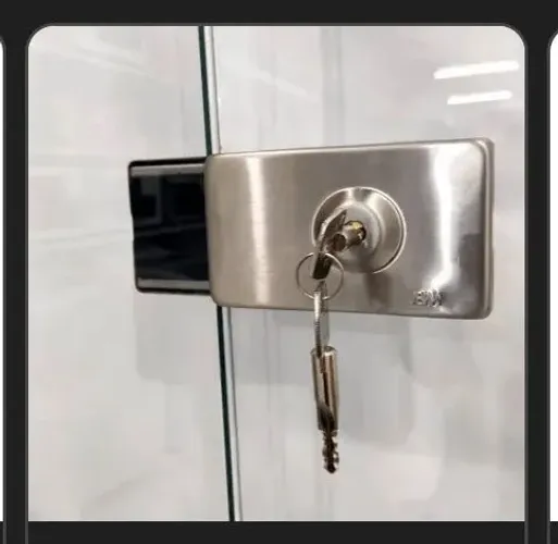 Fechadura para porta de vidro