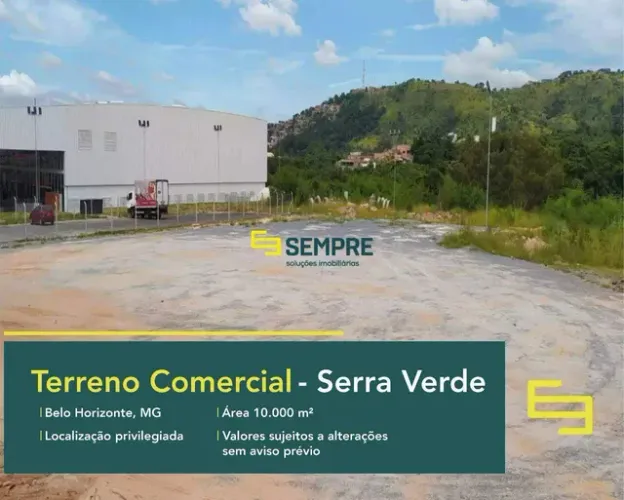 Terreno comercial para alugar no bairro Serra Verde em BH