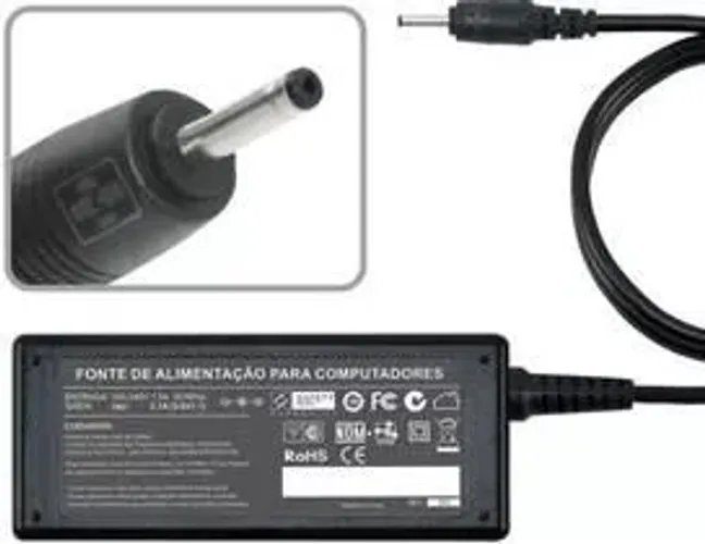 Fonte Samsung plug fino 3.0x1.1mm