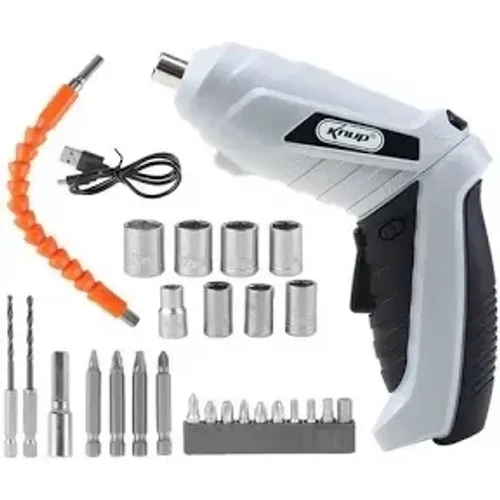Parafusadeira Elétrica A Bateria Furadeira Sem Fio 45 Pçs Com Maleta - Knup AA038