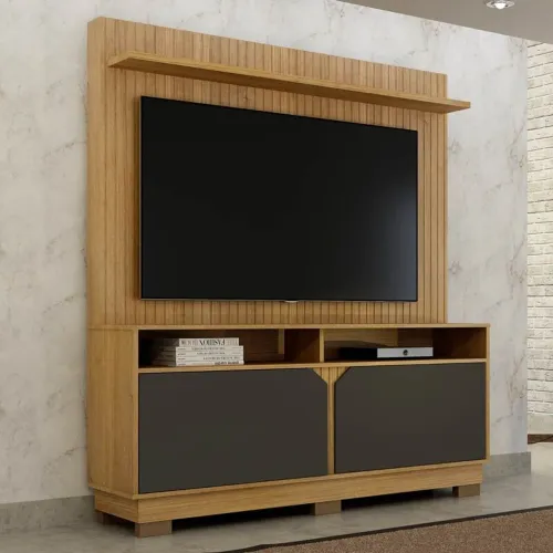 Home Berlim Com Painel Fresado Larg. 1.35m rf622m