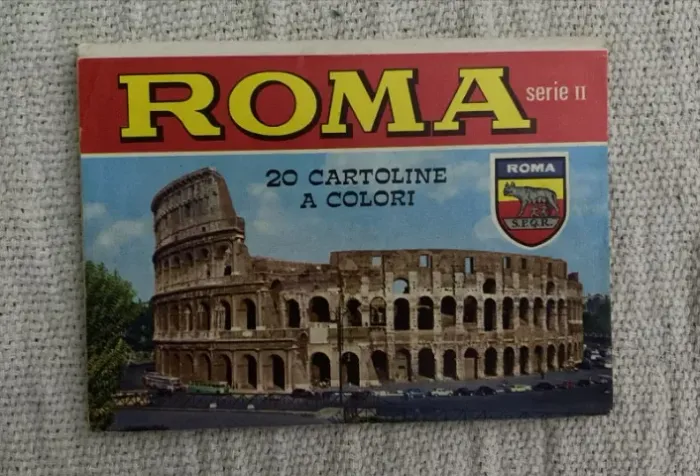 Álbum de Postais Antigos Coloridos - Roma (20 Cartões)