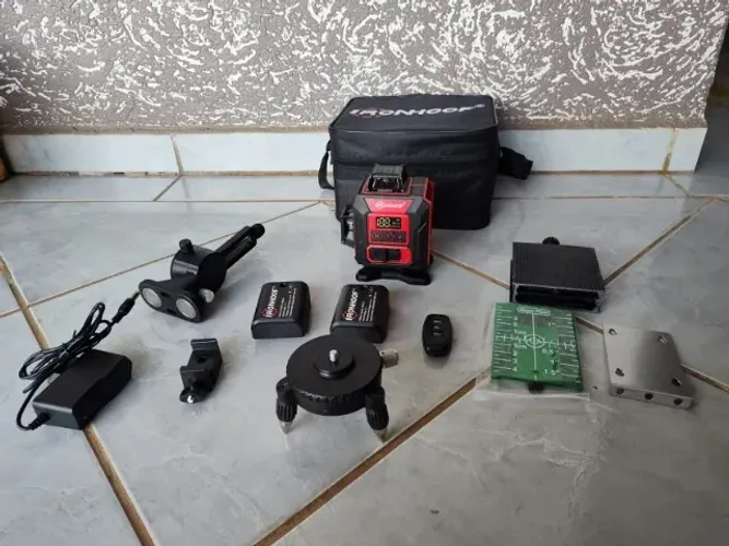 Nivel A Laser 16 Linhas Profissional Verde Nível Laser ?PrecisãO 2 Baterias 30m 