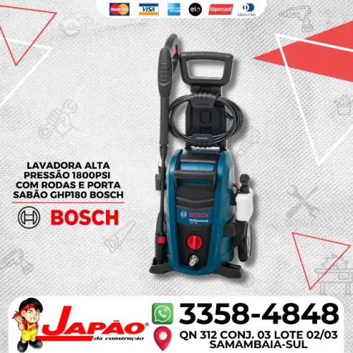 Lavadora de Alta Pressão 1800PSI 1500W GHP 180 Bosch SUPER OFERTA BLACK FRIDAY