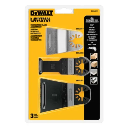 Kit de Lâminas para Multi Ferramenta Oscilante 3 Peças Dewalt DWA4231