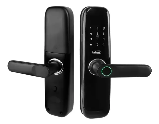 Fechadura Eletrônica De Porta Embutir Inteligente Digital Kp-ca608 Preto