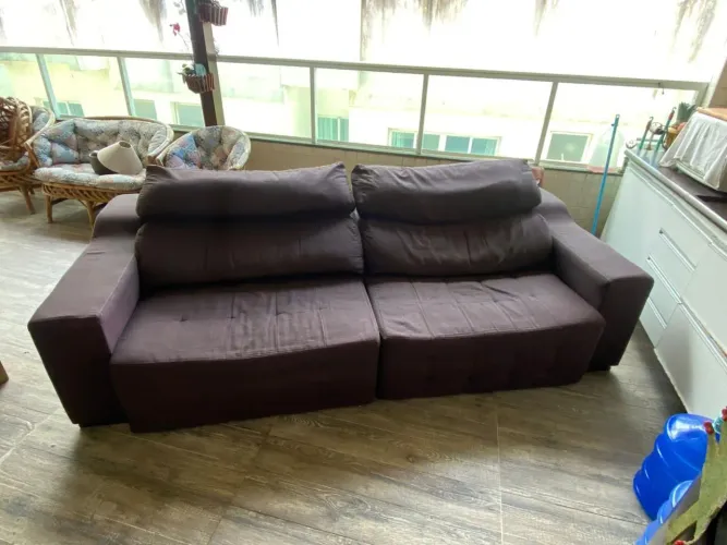 Sofá retrátil reclinável 2,70m