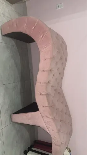 Poltrona Design Curvada Rosa