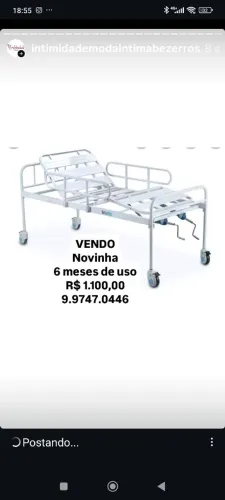 Cama hospitalar, cadeira de rodas.
