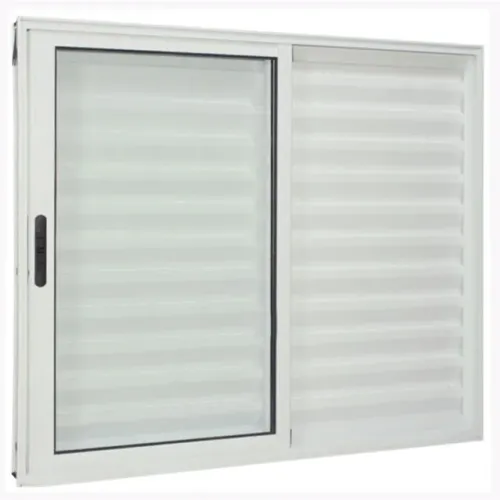 Veneziana 3 folhas 1,00x1,20 sem grade no alumínio branco