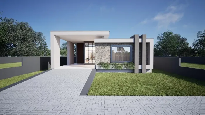Casa de campo moderna à venda- conforto é estilo