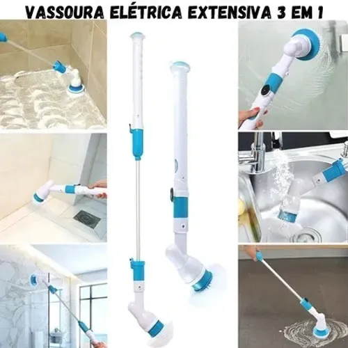 PROMOÇÃO! Limpador De Chão Escova Elétrica Recarregável Sem Fio