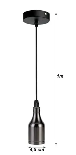 2 Pendentes simples retrô preto pérola 