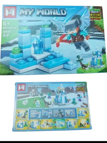 lego minecraft my world xj-pz0213 mg1201-8 49pçs