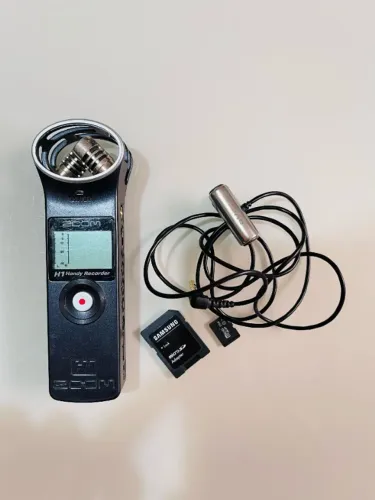 Gravador Zoom H1 + Microfone de Lapela Sony - R$ 750