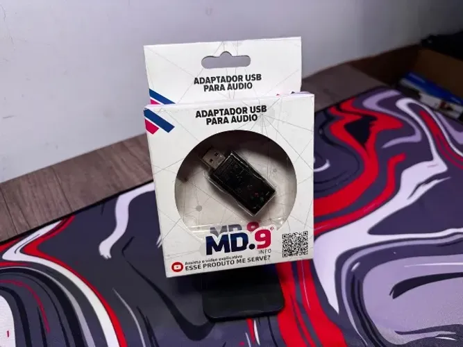 Adaptador para PC USB 7.1 3D Externa áudio - Perfeito Estaco com Nota Fiscal!