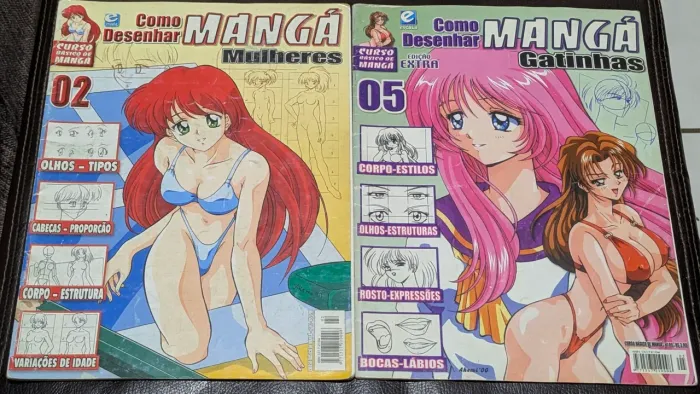 Lote 3 Revistas Curso de Mangá Editora Escala - Coleção Rara