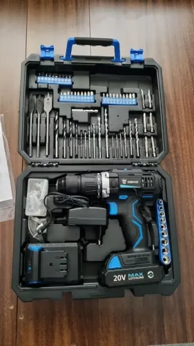 Parafusadeira e furadeira com impacto DEKO kit com maleta