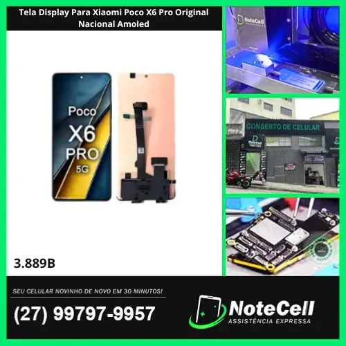 Tela Display Para Xiaomi Poco X6 Pro Original Nacional Amoled- Instalação Expressa Em 30m!