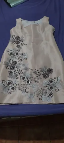 Vestido de renda - Perfeito para ocasiões especiais. Tamanho único. Rosê.