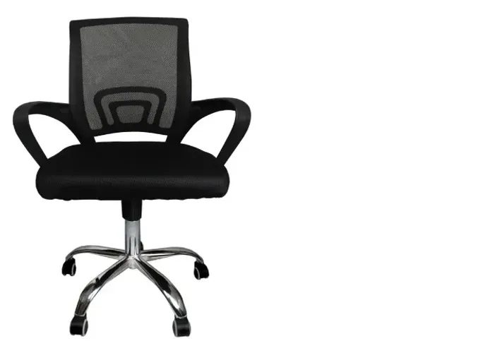 Cadeira De Escritório Secretária Giratória Altura Ajustável Cor Preto