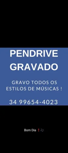 Pendrive Gravado com Músicas