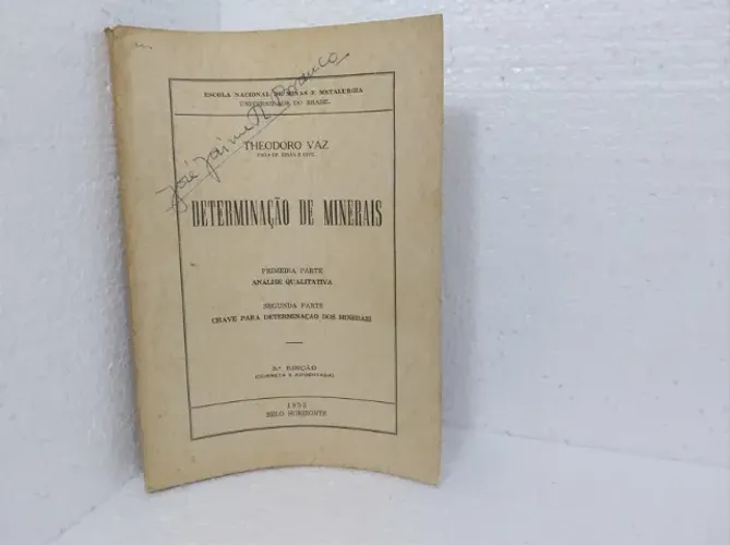 Livro Determinação De Minerais - Theodoro Vaz (1953 - 3ª Edição)