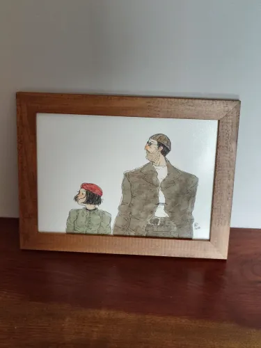 Arte Original de Bianca Pinheiro 'O Profissional' tamanho A5