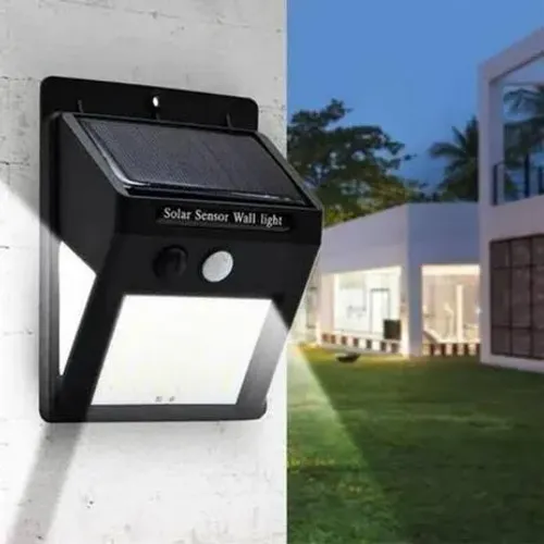 Luminária Arandela Solar com 30 Leds Sensor de Movimento e Acendimento