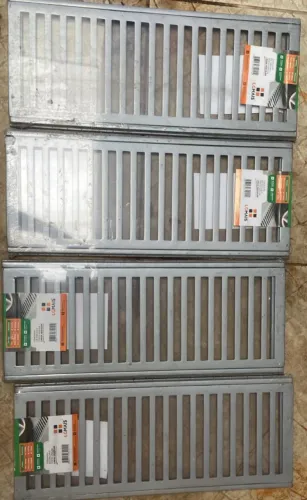 Kit com 4  GRELHAS VEICULARES 20x50 cm - NOVAS, LCMais - ALUMÍNIO POLIDO (LGMAIS)