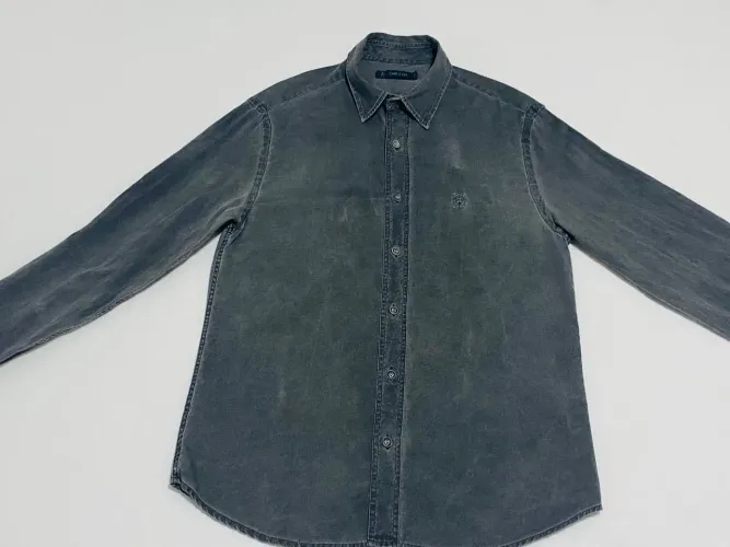 Camisa Casual John John Tamanho Pp Cinza Lavado Bom Estado
