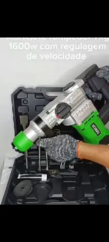 Martelete Rompedor 1600w com regulagem de velocidade