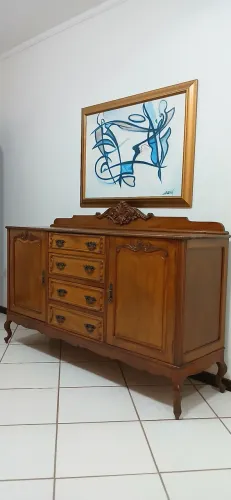 Buffet Etager Balcão estilo Luis XV  madeira maciça, passo cartão, parcelo. 