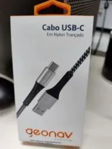 Cabo usb-c em nylon trançado geonav