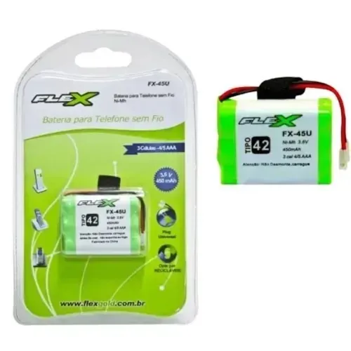 Bateria para telefone sem fio 3 celulas - AAA Tipo 39