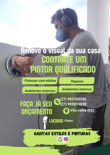 Pintor (breve orçamento via zap pra toda grande vitória)