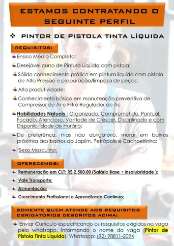 Pintor de Pistola Tínta Líquida