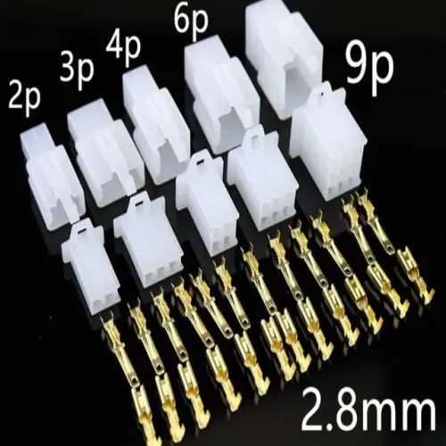 5 Conjuntos 2.8mm 2/3/4/6/9p Macho/fêmea Conector De Fio