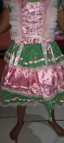 Vestido de quadrilha de 7 a 9 anos