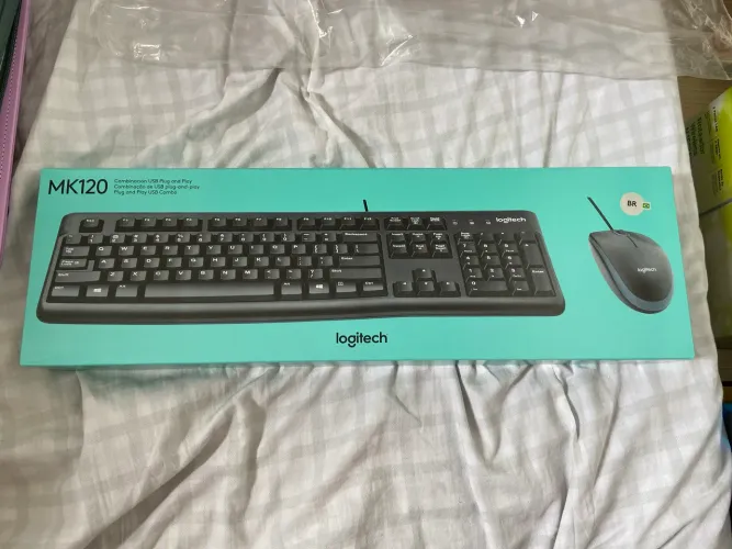 Kit Mouse e Teclado Com Fio Logitech MK120