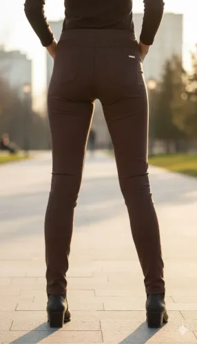 COTTON COLLORS CALÇA LEGGING TAM M marrom 