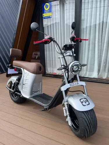Scooter HE-15 1000W - Prata/ Verde militar