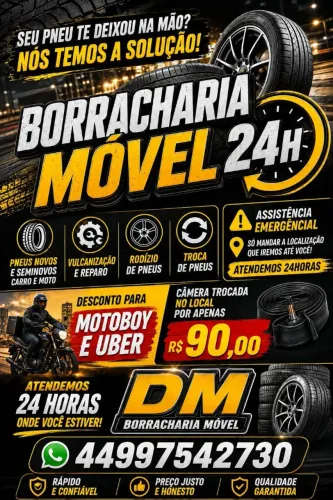 Pneus meia vida e borracheiro móvel