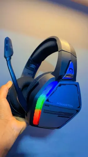 Headset gamer sem fio com receptor duplo - fone gamer