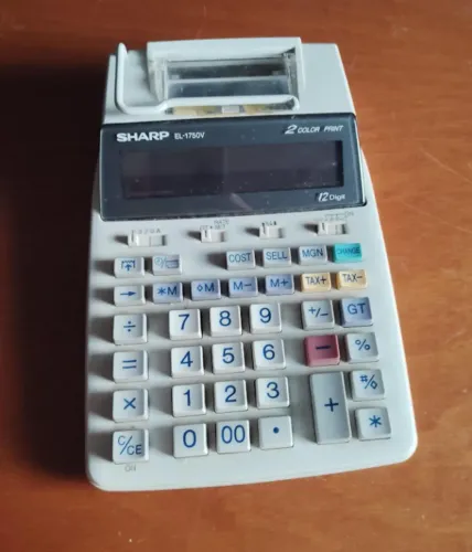 CALCULADORA DE IMPRESSÃO SHARP À VENDA - Sharp modelo EL-1750V