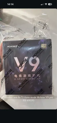 Headset sem fio Mchose V9 PRO