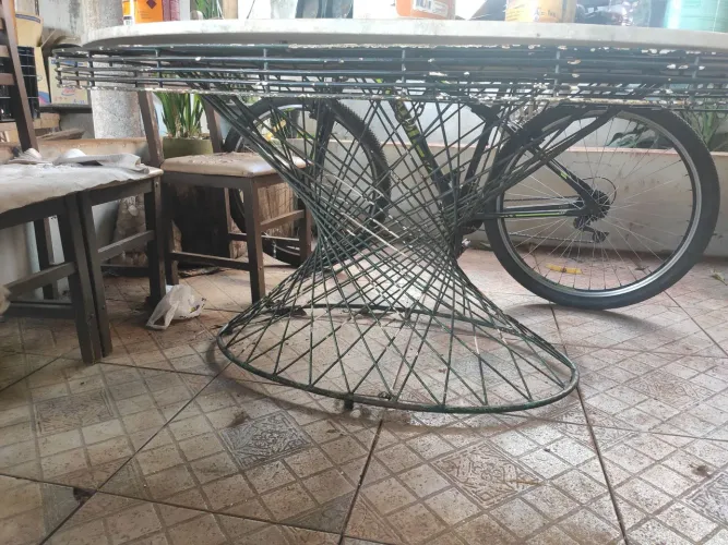 Armação pra mesa ferro traçado artesanal